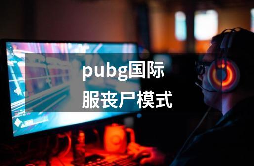 pubg国际服丧尸模式-第1张-游戏资讯-一震网