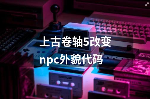 上古卷轴5改变npc外貌代码-第1张-游戏资讯-一震网