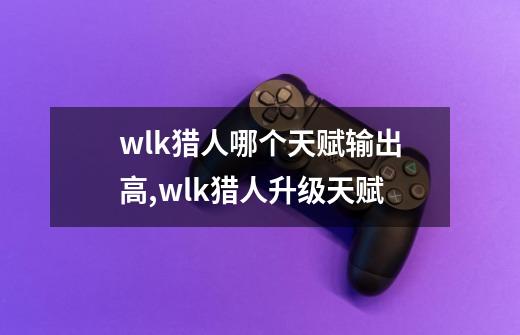 wlk猎人哪个天赋输出高,wlk猎人升级天赋-第1张-游戏资讯-一震网