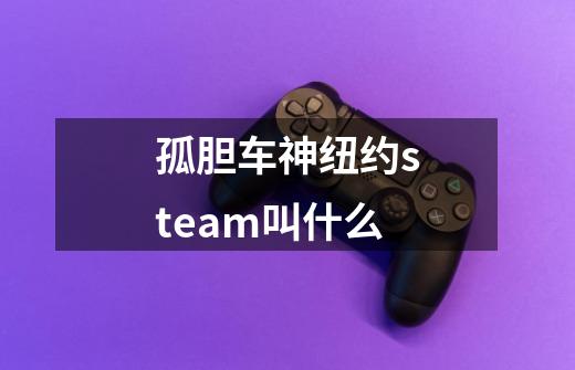 孤胆车神纽约steam叫什么-第1张-游戏资讯-一震网