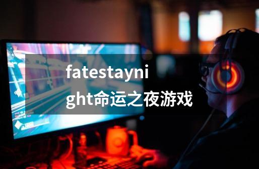 fatestaynight命运之夜游戏-第1张-游戏资讯-一震网