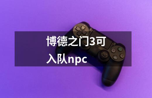 博德之门3可入队npc-第1张-游戏资讯-一震网