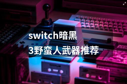 switch暗黑3野蛮人武器推荐-第1张-游戏资讯-一震网