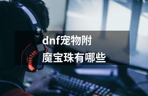 dnf宠物附魔宝珠有哪些-第1张-游戏资讯-一震网