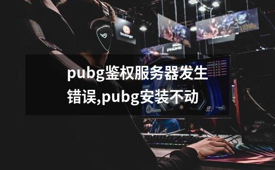 pubg鉴权服务器发生错误,pubg安装不动-第1张-游戏资讯-一震网