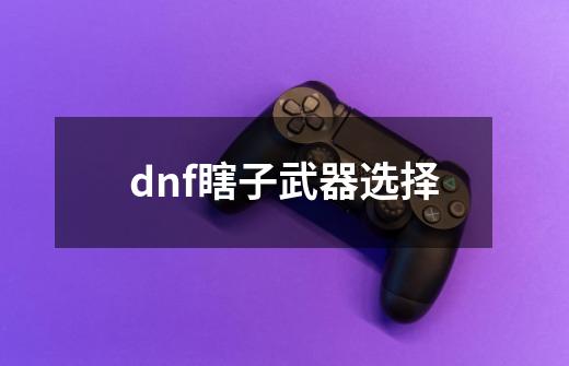 dnf瞎子武器选择-第1张-游戏资讯-一震网