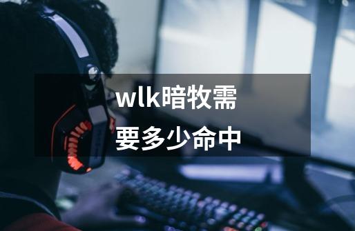 wlk暗牧需要多少命中-第1张-游戏资讯-一震网