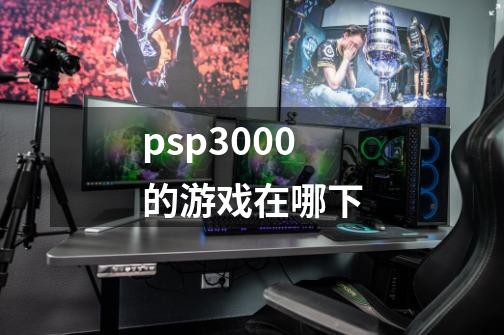 psp3000的游戏在哪下-第1张-游戏资讯-一震网