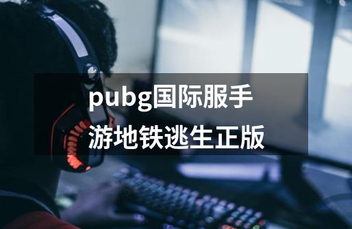 pubg国际服手游地铁逃生正版-第1张-游戏资讯-一震网