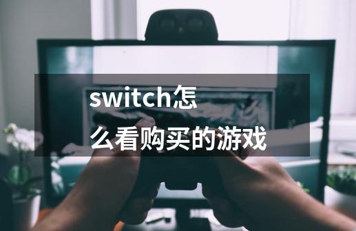 switch怎么看购买的游戏-第1张-游戏资讯-一震网