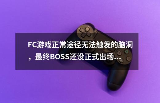 FC游戏正常途径无法触发的脑洞，最终BOSS还没正式出场就被干掉了-第1张-游戏资讯-一震网