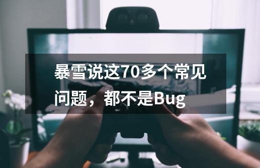 暴雪说这70多个常见问题，都不是Bug-第1张-游戏资讯-一震网